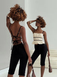 Daxon Top Cream Black