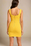 Cindy Bandage Mini Dress Mustard Yellow