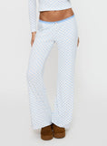 Whimsie Pointelle Sleep Pants Blue White