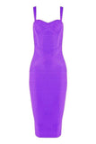 Heidi Bandage Midi Dress Plum Purple