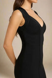 Sabrina Bandage Midi Dress Classic Black