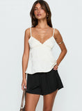 Breina Satin Micro Shorts Black