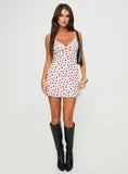 Karena Mini Dress White Red Floral Petite