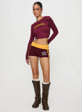 ASU Foldover Shorts Maroon