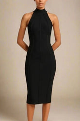 Lea Bandage Midi Dress Classic Black