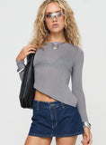 Pratt Long Sleeve Top Grey