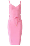 Bek Bandage Dress Blush Pink