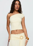 Full Orbit One Shoulder Top Cream
