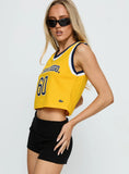 UC San Diego Cropped Basketball Jersey Tank Yellow