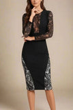 Opal Long Sleeve Bodycon Dress Classic Black