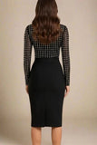 Hazel Long Sleeve Bodycon Dress Classic Black