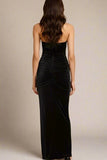 Bella Bodycon Wrap Maxi Dress Classic Black Sale