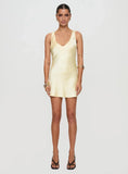 Kingslie Low Back Mini Dress Baby Yellow Petite
