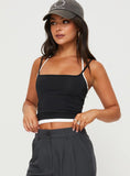 Premier Layered Tank Top Black
