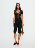 Giallo Lace Top Black