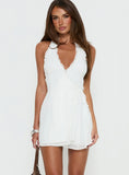 Taija Wrap Mini Dress White