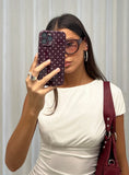 What You Wanted iphone Case Brown Polka Dot