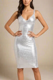 Kit Bandage Dress Silver