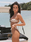 Patisserie Tie Side Bikini Bottoms White Red