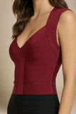 Sabrina Bandage Top Red Wine