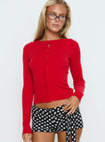 Lauraine Cardigan Red