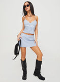 Daydreaming Gingham Set Blue White