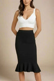 Bee Bandage Crop Top White Pearl