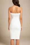 Erin Bandage Dress White Pearl