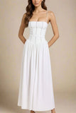 Tasmin Midi Dress White Pearl