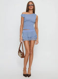 Ready To Party Frill Skort Blue / Polka