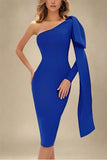 Lela Long Sleeve Bandage Midi Dress Royal Blue Sale