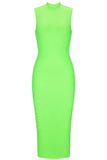Grace Bandage Midi Dress Neon Green Sale