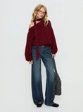 Kellsie High Rise Wide Leg Jeans Dark Blue Wash