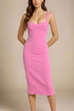 Heidi Bandage Midi Dress Dusty Pink
