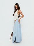 Nola Hardware Slit Maxi Skirt Blue