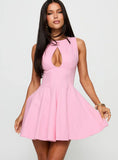 Precedence Keyhole Mini Dress Pink