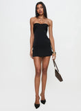 Irena Strapless Mini Dress Black Tall