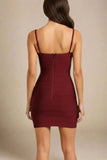 Scarlett Bandage Mini Dress Red Wine