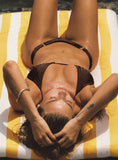 Nevaeh Shine Triangle Bikini Top Chocolate Brown