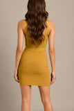 Heidi Bandage Mini Dress Mustard Yellow Sale