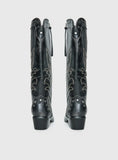 Austin Distressed Cowboy Boots Black
