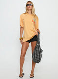 Miami Vacation Club Oversized Graphic Top Orange