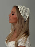 Keighla Crochet Hair Scarf Cream