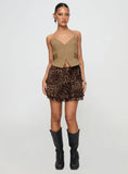 Luned Mini Skirt Leopard Petite