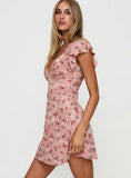 Aurianna Mini Dress Pink Floral