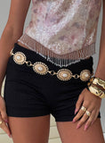 Idolized Chain Belt Black Gold