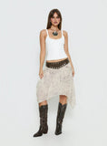 Dark Mirage Asymmetrical Midi Skirt Multi