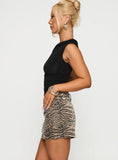 So Confident Mini Skirt Tiger