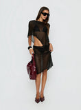 Luminous Sheer Poncho Black