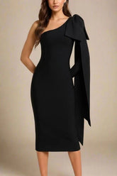 Lela Long Sleeve Bandage Midi Dress Classic Black
